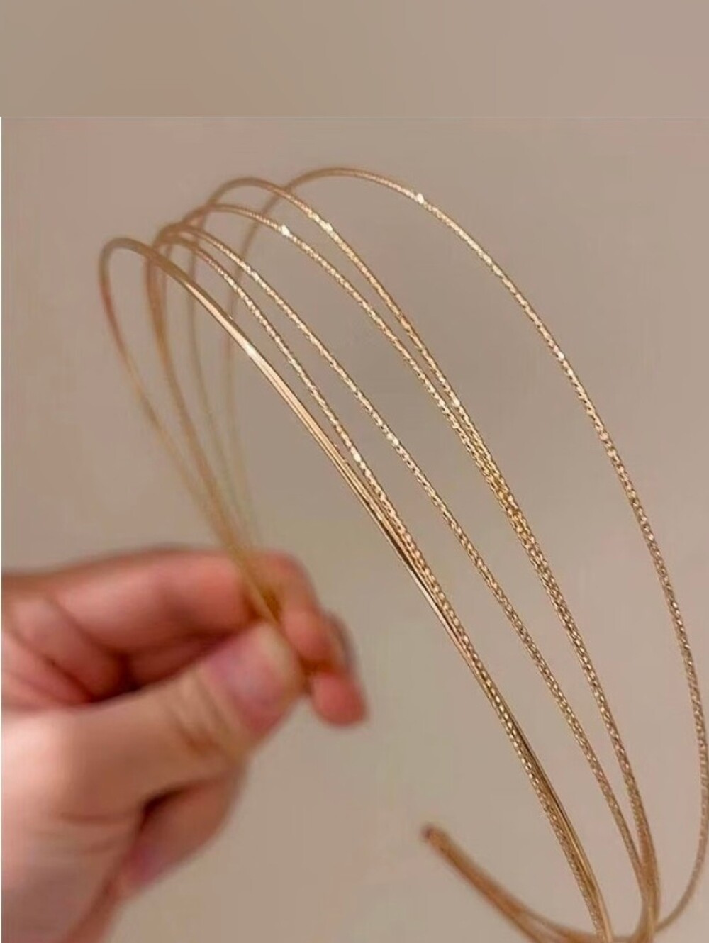 Gold Multi-Band Women’s Headband - Elegant Layered Design BNIB